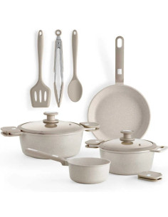 Pack Batería de Cocina Monix Denmark/ Cazo  16cm/ Sarten  24cm/ Cacerolas  20 - 24cm/ Aluminio Fundido/ Apta para Inducción