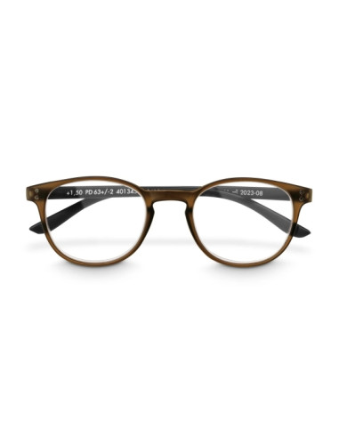 Hama Gafas de Lectura de +1.5 Dioptrias - Montura de Plastico Reciclado - Unisex - Color Marron