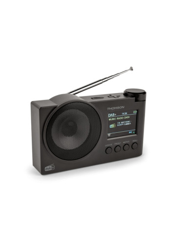 Thomson Radio FM DAB+ con Altavoz Bluetooth - 30 Memorias DAB+ y 30 Memorias FM - Actualizacion Automatica de Emisoras - Pantall