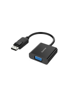 Hama Essential Adaptador de Video - Full HD - Cable 0.15m - DisplayPort Macho - VGA Hembra - Color Negro