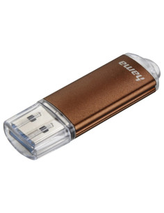Hama Laeta Memoria Pendrive USB 3.0 con Tapa - 64GB de Capacidad - 70Mb/s de Transferencia - Cuerpo Metalico - Color Marron