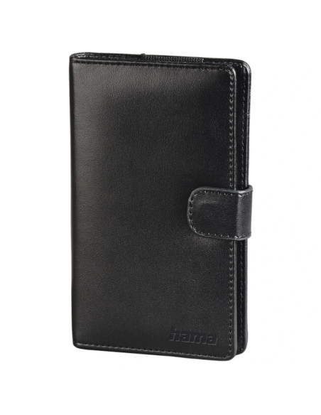 Hama Vegas Estuche para 5 Memorias USB - Universal - Cuero - 8.2x1.6x13.9cm - Color Negro