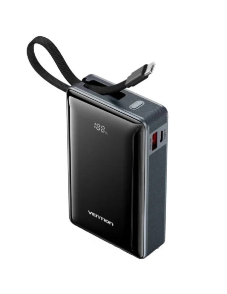 Vention Powerbank de 20000mAh - Potencia de Salida hasta 65W - Power Delivery - USB-A - USB-C - Pantalla LED - Tecnologia PPS -