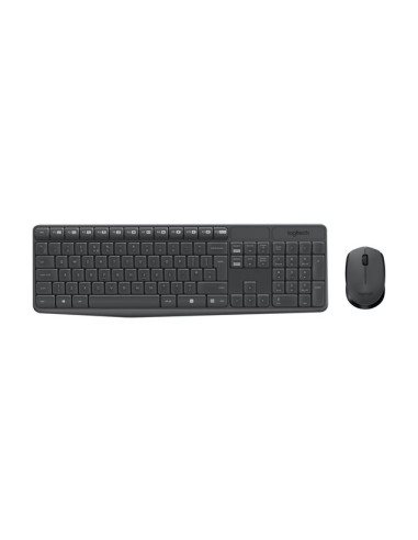 Logitech MK235 Pack Inalambrico Teclado Portugues + Raton 3 Botones - Uso Ambidiestro