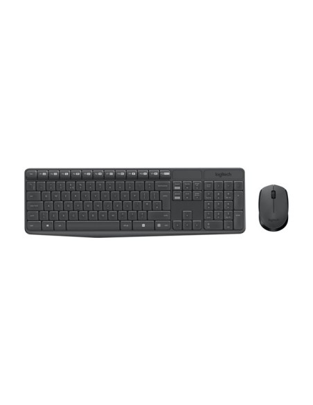 Logitech MK235 Pack Inalambrico Teclado Portugues + Raton 3 Botones - Uso Ambidiestro
