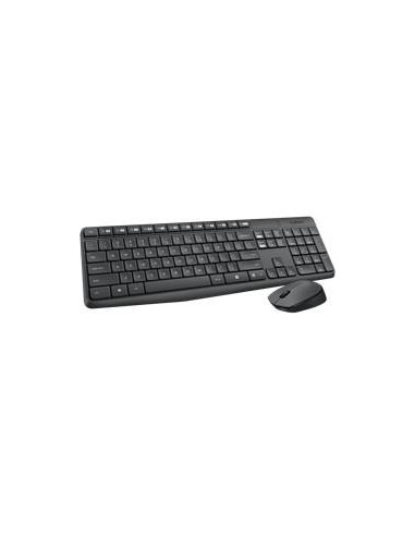 Logitech MK235 Pack Inalambrico Teclado Portugues + Raton 3 Botones - Uso Ambidiestro