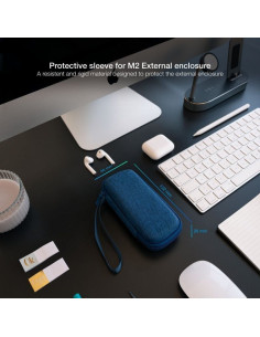 Funda para Disco Externo M2 TooQ TQBC-M201PB/ Azul Pacífico 2