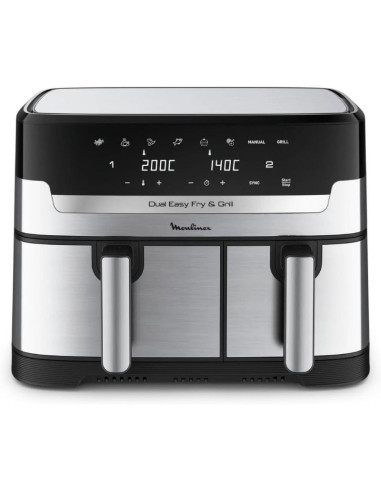 Freidora por Aire Airfryer / Sin Aceite Moulinex Dual Easy Fry & Grill/ 2450W/ Capacidad 8.3L