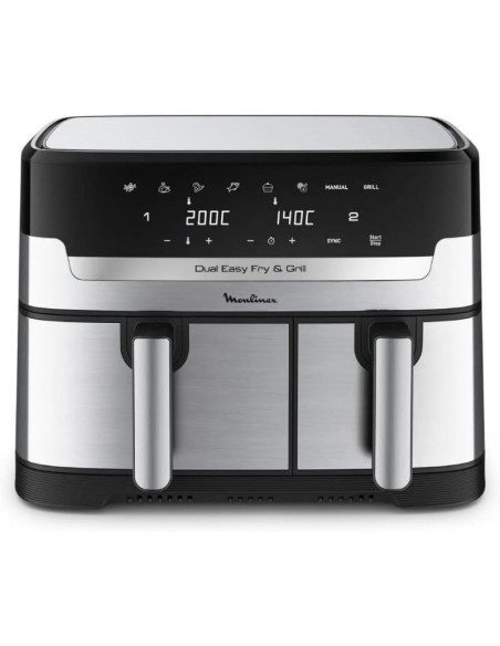 Freidora por Aire Airfryer / Sin Aceite Moulinex Dual Easy Fry & Grill/ 2450W/ Capacidad 8.3L