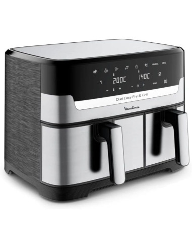 Freidora por Aire Airfryer / Sin Aceite Moulinex Dual Easy Fry & Grill/ 2450W/ Capacidad 8.3L