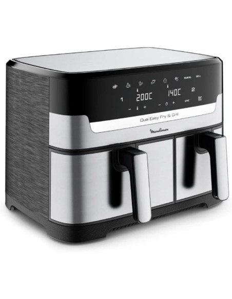 Freidora por Aire Airfryer / Sin Aceite Moulinex Dual Easy Fry & Grill/ 2450W/ Capacidad 8.3L