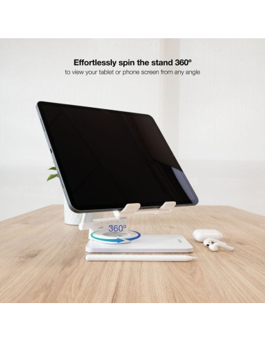 Soporte para Smartphone/Tablet TooQ PH-HERMES-LUNA/ Blanco