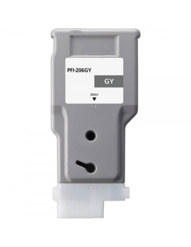 Canon PFI206 Gris Cartucho de Tinta Pigmentada Generico - Reemplaza PFI206GY/5312B001