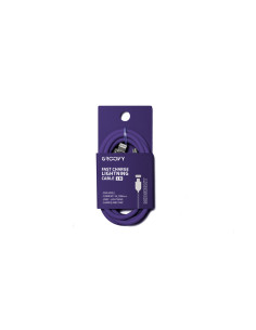 Cable groovy usb tipo c a apple lightning longitud 1 m color morado