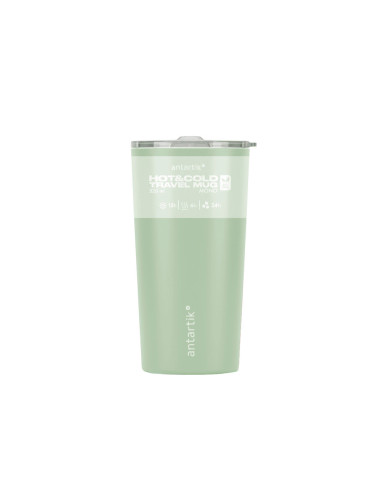 Vaso termico antartik mono tapa hermetica acero inoxidable libre de bpa verde matcha 520 ml