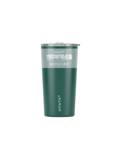 Vaso termico antartik mono tapa hermetica acero inoxidable libre de bpa verde militar 520 ml