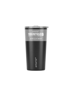 Vaso termico antartik mono tapa hermetica acero inoxidable libre de bpa negro 520 ml