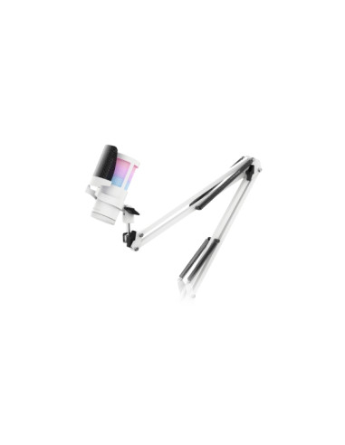 Mars Gaming MMIC-SC Microfono Gaming - Brazo Mecanico Omnidireccional - Filtro Pop de Malla Metalica - Iluminacion ARGB Tactil -