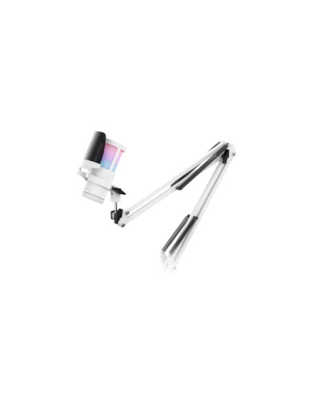 Mars Gaming MMIC-SC Microfono Gaming - Brazo Mecanico Omnidireccional - Filtro Pop de Malla Metalica - Iluminacion ARGB Tactil -