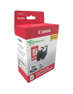 Canon PG-595/CL-586 Multipack de 2 Cartuchos de Tinta Originales + 50 Hojas de Papel Fotografico - 7171C004