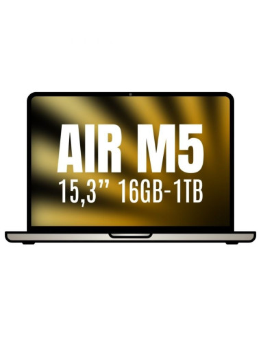 Apple Macbook Air 15,3"/ M5 10-Core CPU/ 16GB/ 1TB SSD/ 10-Core GPU/ Blanco Estrella