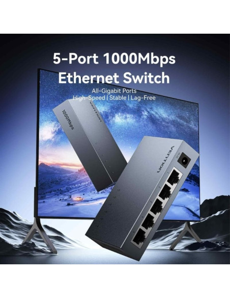 Switch Vention ITDH0-EU 5 Puertos/ RJ-45 10/100/1000