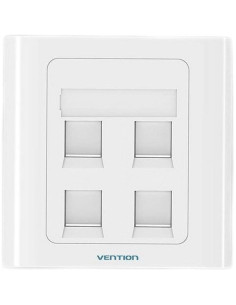 Placa de Pared Tipo 86 Vention IFFW0/ 4 Puertos RJ45 2
