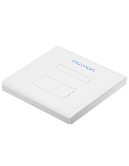 Placa de Pared Keystock Vention IFEW0/ 2 Puertos RJ45
