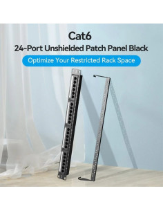 Patch Panel Aisens KGCB0/ 24 Puertos/ Cat.6 2