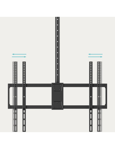 Soporte de Techo Giratorio/ Inclinable TooQ LPCE11100TSLI-B para TV de 50-100"/ hasta 80kg