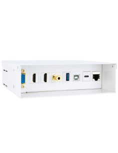 Caja de Conexiones Nanocable 10.35.0004/ VGA - 2x HDMI - Jack 3.5 - USB 3.0 - USB Tipo-C - USB 2.0 - RJ45