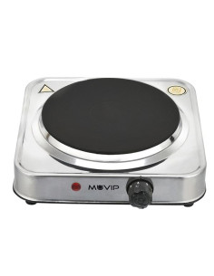 Muvip MV0644 Cocina Electrica de 1 Placa 1500W - Acero Inoxidable - 5 Niveles de Potencia - Termostato con Sistema de Seguridad