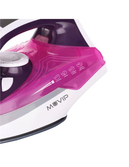 Muvip MV0641 Plancha de Ropa Vapor 2200W - Suela de Ceramica - Funcion de Vapor Vertical - Sistema de Autolimpieza - Deposito de