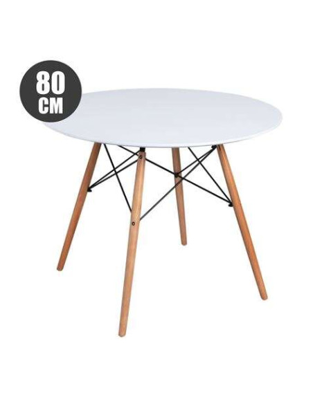 Muvip Mesa Redonda Design D500 80cm - Color Blanco