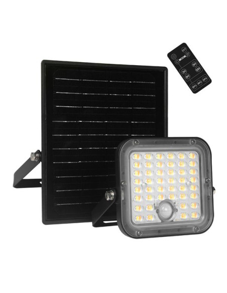 Elbat EB0573 Foco Led Solar 10W - 1500LM - CCT 3000K/6000K - Luz Calida y Fria - Sensor de Movimiento