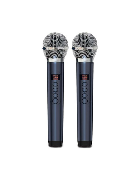 Coolsound Partybox Altavoz Karaoke 8" - Bluetooth - 30W - Iluminacion RGB - 2 Microfonos Inalambricos Incluidos - Entrada para