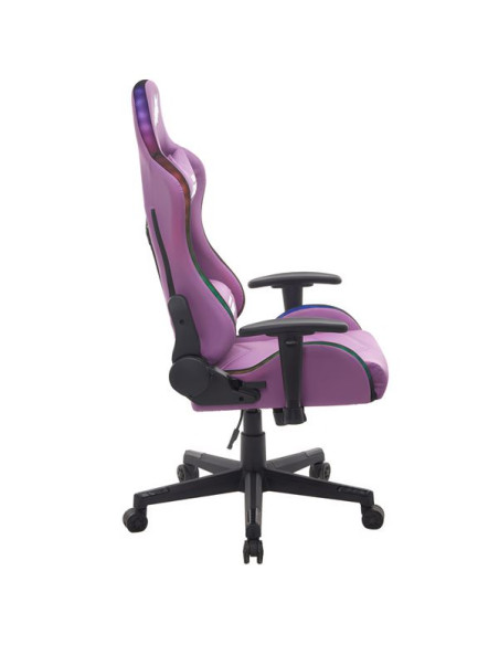 Cromad Serie Fenrir Silla Gaming RGB - Estructura Robusta - Piel Sintetica de Alta Calidad - Altura Regulable con Piston de Gas