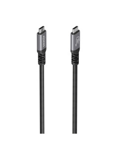 Aisens Cable USB-C Macho - Soporta hasta 240W - Longitud 1m - Velocidad de Transferencia hasta 40Gbps - Resolucion 8K - Aluminio