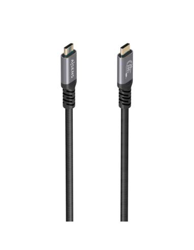 Aisens Cable USB-C Macho - Soporta hasta 100W - Longitud 3m - Velocidad de Transferencia hasta 20Gbps - Resolucion 8K - Aluminio