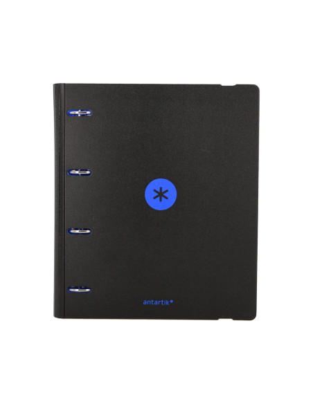 Carpeta 4 anillas de 35 mm mixtas antartik a4 foam bicolor negro azul