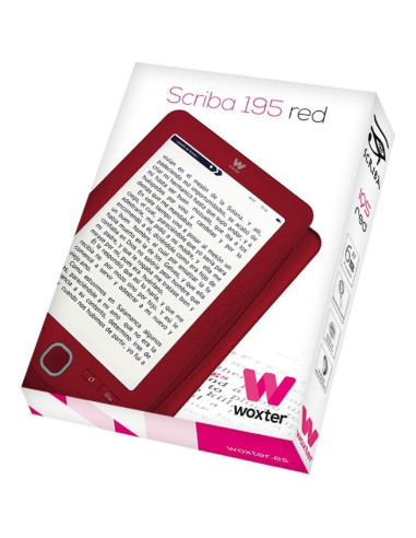 Libro Electrónico Ebook Woxter Scriba 195/ 6"/ Tinta Electrónica/ Rojo