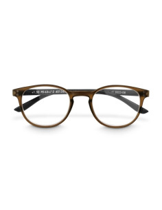 Hama Gafas de Lectura de +3.0 Dioptrias - Montura de Plastico Reciclado - Unisex - Color Marron