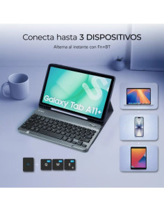 Subblim KeyTab Pro BT Funda con Teclado para Samsung Galaxy Tab A11+ 11" - Bluetooth 5.2 - Proteccion 360º - Autonomia Hasta 30 2