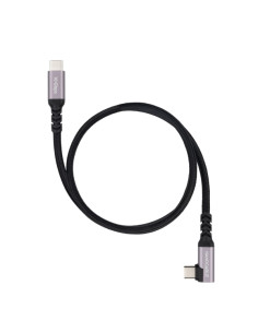 Nanocable Cable USB-C Macho Acodado 90º - Soporta hasta 100W - Longitud 2m - Velocidad de Transferencia hasta 10Gbps - Resolucio