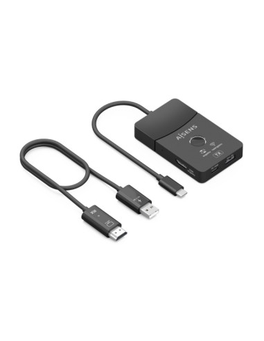 Aisens USB-C Dock - USB-C a 1xHDMI 1080P 60Hz Inalambrico - 1xHDMI 4K60Hz - 2xUSB-C - 1xUSB-C PD 100W - 1xUSB-A - 20cm - Color N