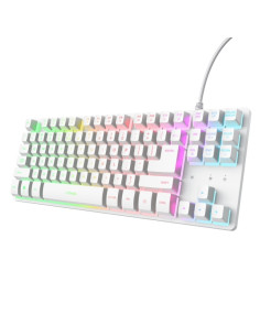 Trust GXT 833W Thado Teclado Gaming con Cable de 1.5m - Formato TKL - Iluminacion RGB - Patas Antideslizantes - 87 Teclas - Anti