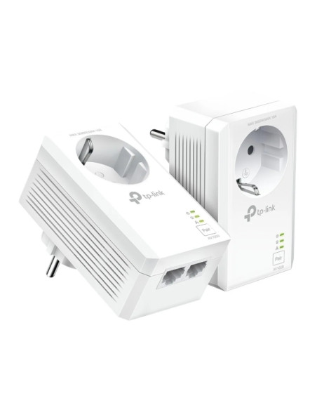 TP-Link TL-PA7027P KIT Pack de 2 Adaptadores Powerline - Velocidad hasta 1Gbps - Cobertura hasta 300m - Toma de Corriente Integr