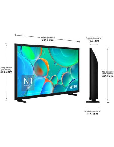 Televisor Samsung H5005 TU32H5005FK 32"/ HD/ Smart TV/ WiFi