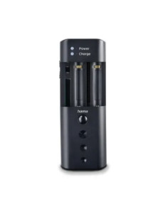 Hama Delta Travel Cargador Universal - Baterias 3,6V 3,7V 7,2V 7,4 V - Pilas AA y AAA -  USB-C