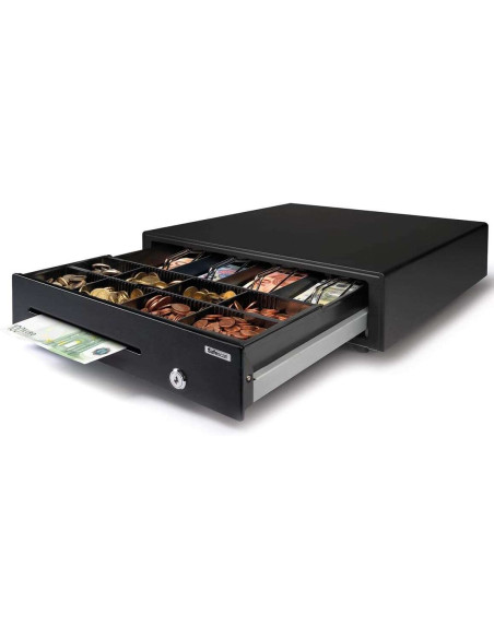 Safescan SD-4141 Cajon Portamonedas - 8 Compartimentos para Monedas - 4 Compartimentos para Billetes - hasta 1 Millon de Apertur
